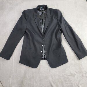 T Tahari Black Pocket Lined Detail Women's Suit Blazer | Size 16